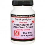 อาหารเสริม เมล็ดองุ่น grape seed ราคาส่ง ยี่ห้อ Healthy Origins, MegaNatural-BP Grape Seed Extract, 150 mg, 60 Capsules
